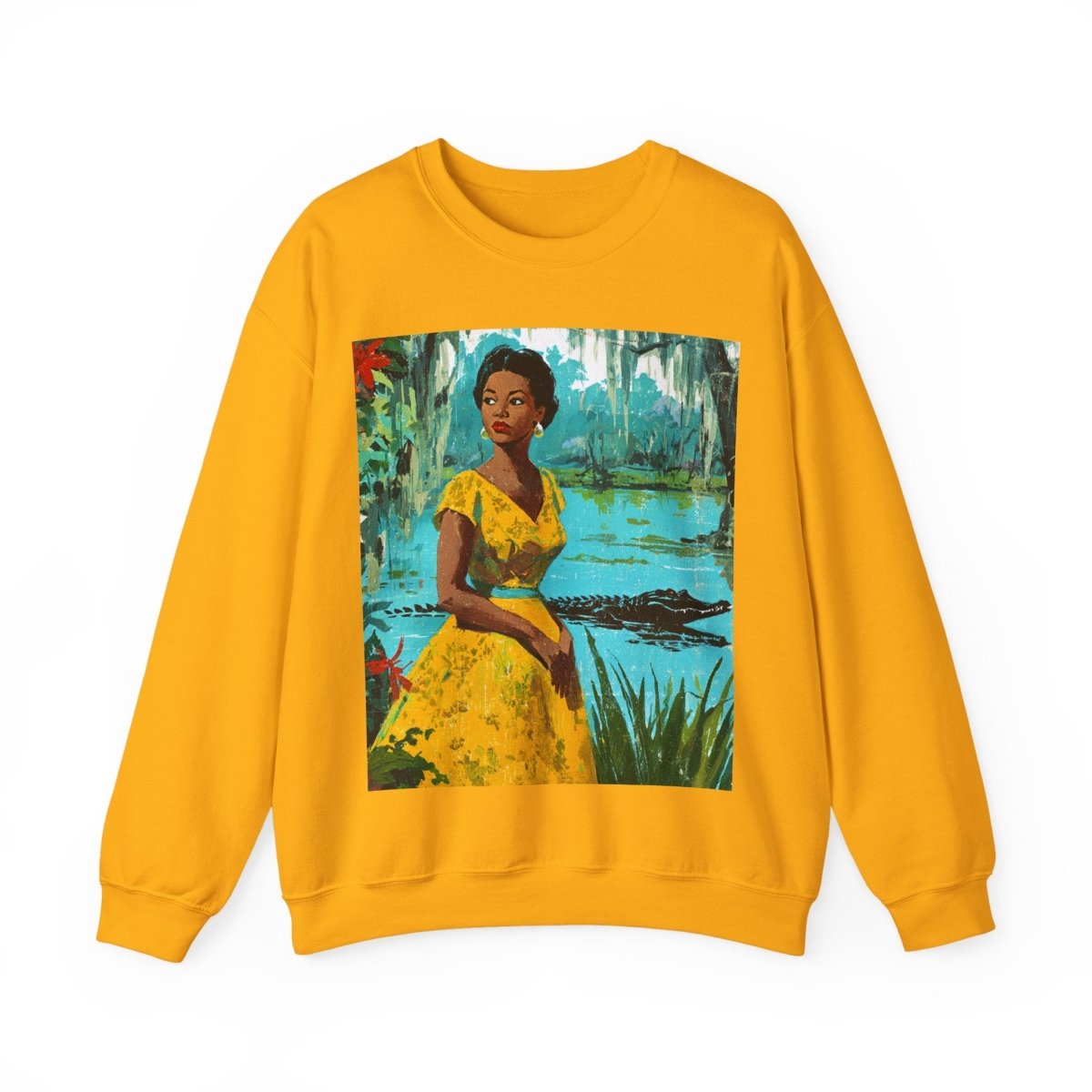 Southern Swamp Sweatshirt - Afrocentric Art by The Trini Gee