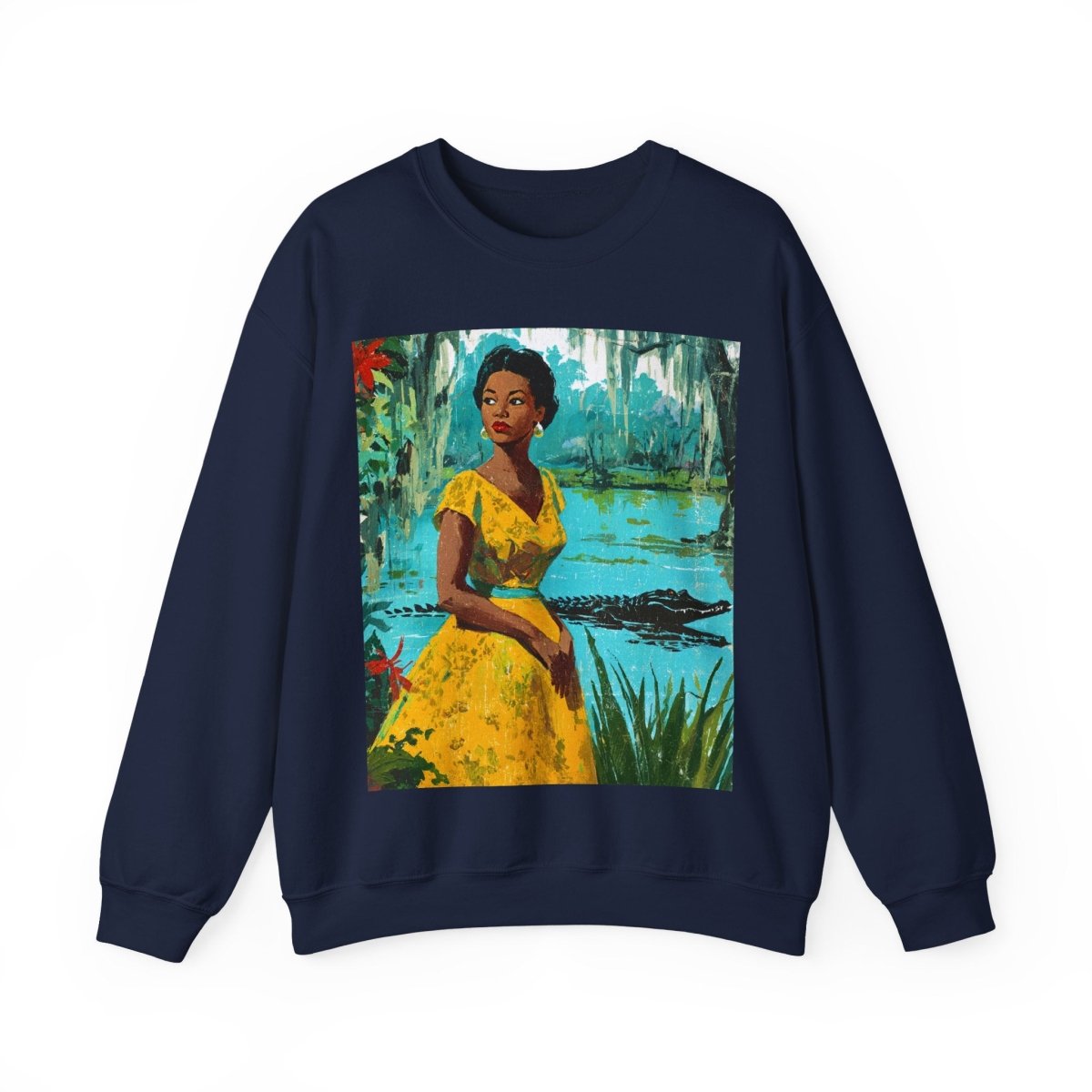 Southern Swamp Sweatshirt - Afrocentric Art by The Trini Gee