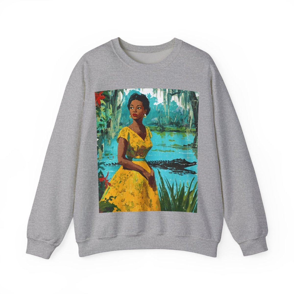 Southern Swamp Sweatshirt - Afrocentric Art by The Trini Gee