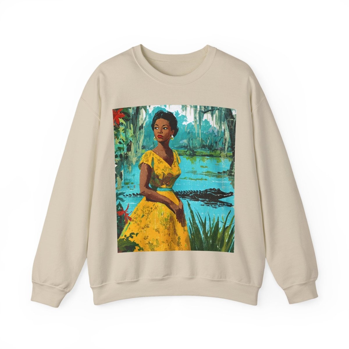 Southern Swamp Sweatshirt - Afrocentric Art by The Trini Gee