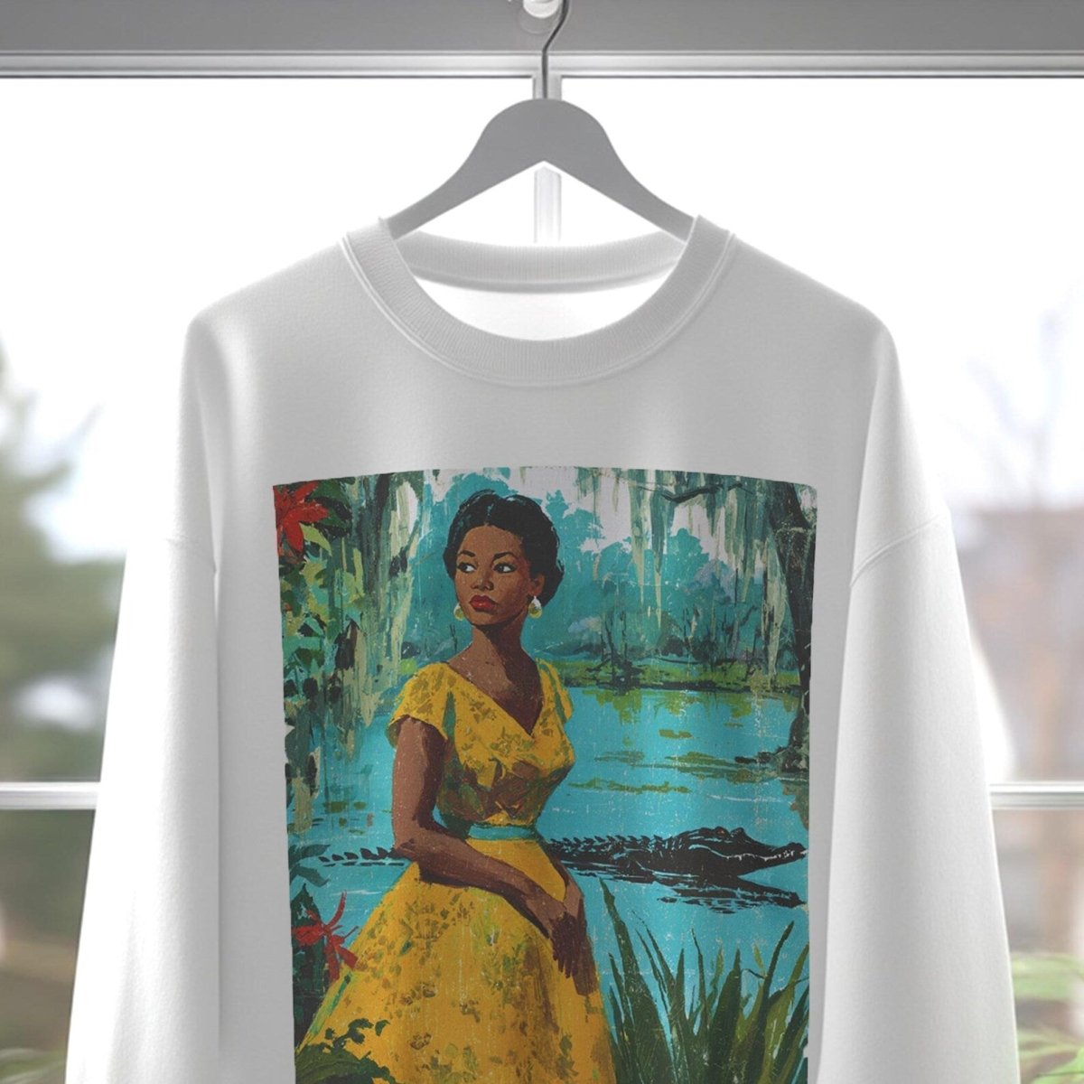 Southern Swamp Sweatshirt - Afrocentric Art by The Trini Gee