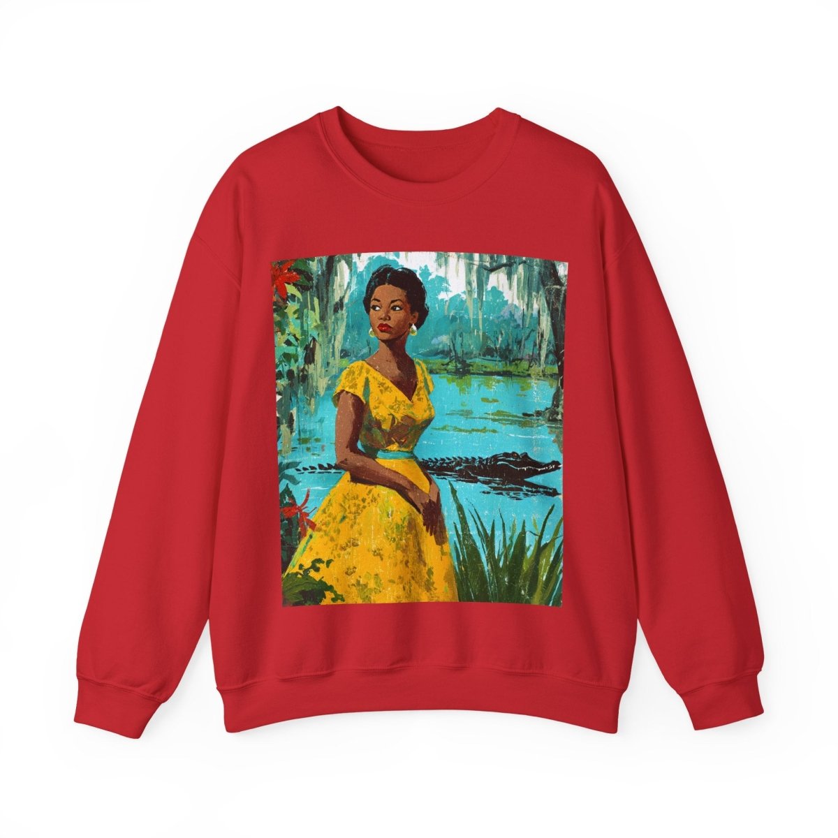 Southern Swamp Sweatshirt - Afrocentric Art by The Trini Gee