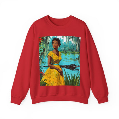 Southern Swamp Sweatshirt - Afrocentric Art by The Trini Gee