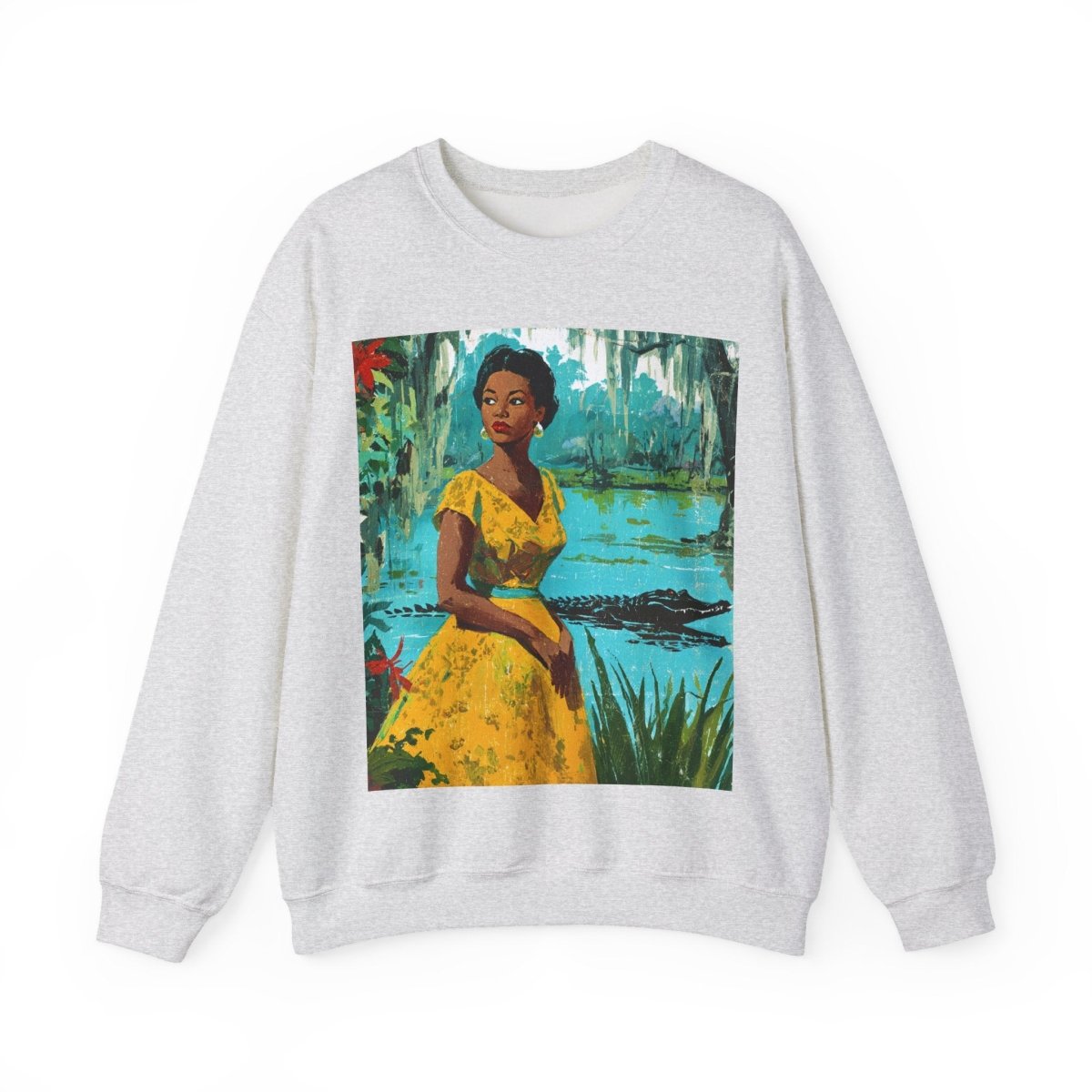 Southern Swamp Sweatshirt - Afrocentric Art by The Trini Gee