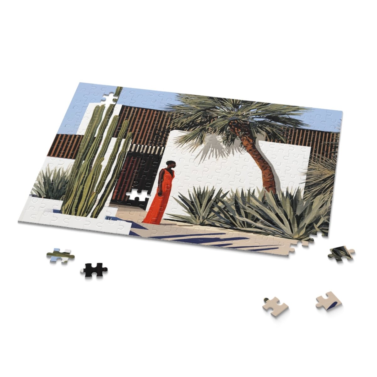 Southwest Architectural Puzzle - Afrocentric Art by The Trini Gee