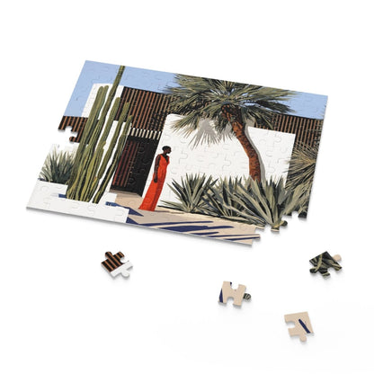 Southwest Architectural Puzzle - Afrocentric Art by The Trini Gee