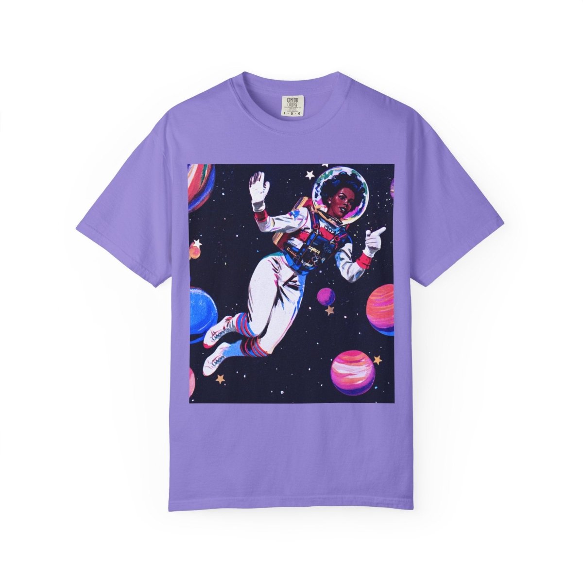 Space Girl T-Shirt - Afrocentric Art by The Trini Gee