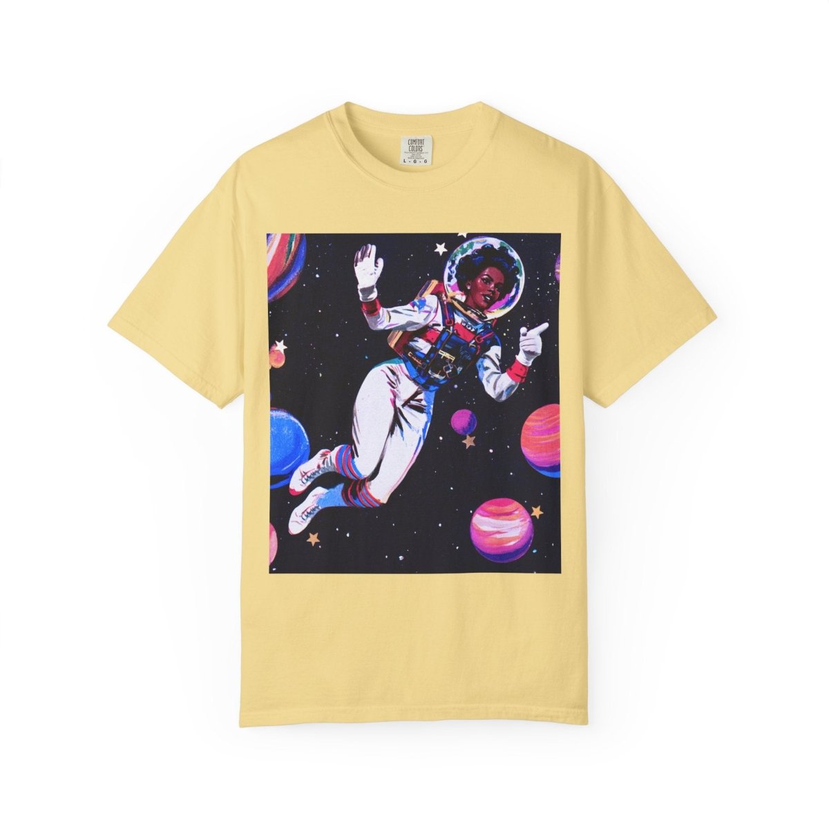 Space Girl T-Shirt - Afrocentric Art by The Trini Gee