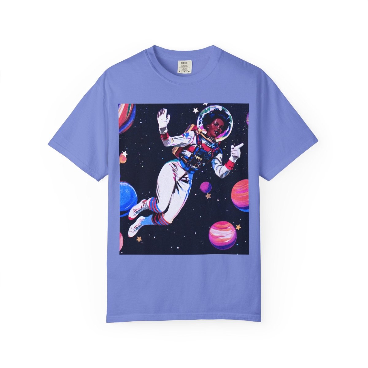 Space Girl T-Shirt - Afrocentric Art by The Trini Gee