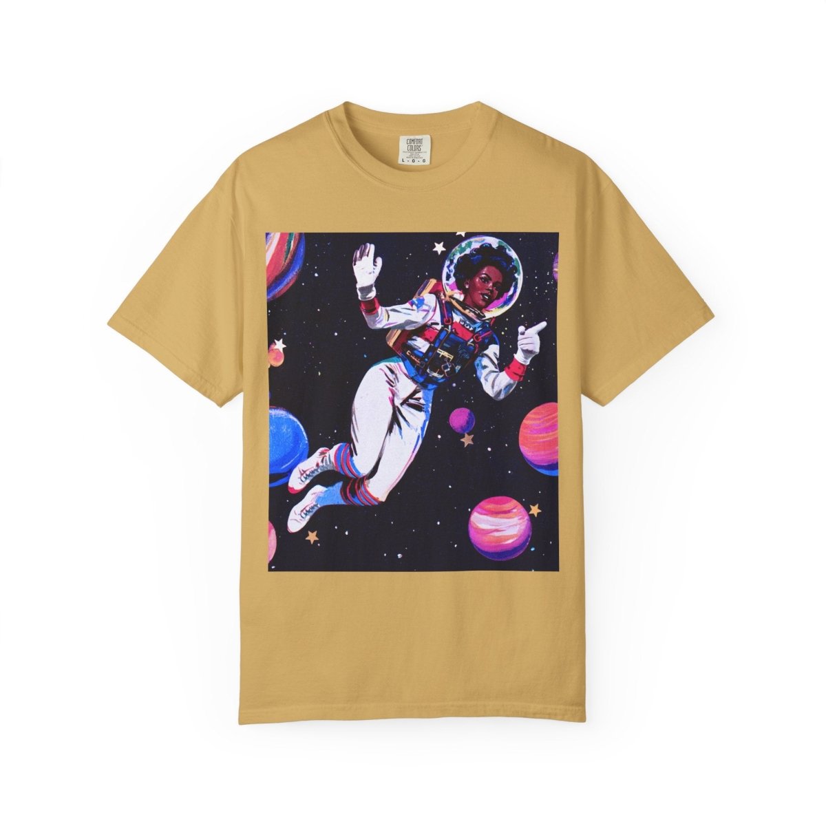 Space Girl T-Shirt - Afrocentric Art by The Trini Gee