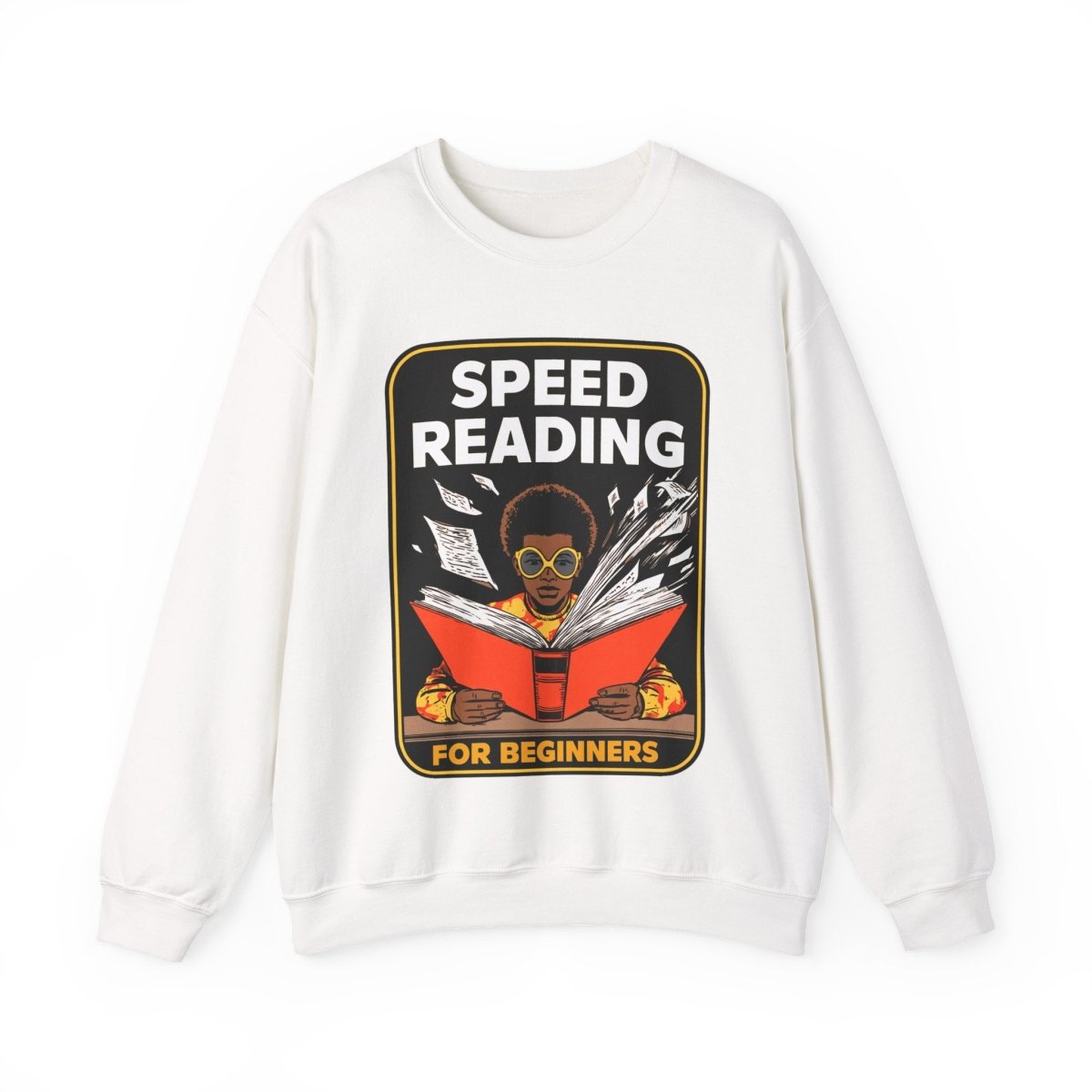 Speed Reading Sweatshirt - Afrocentric Art by The Trini Gee