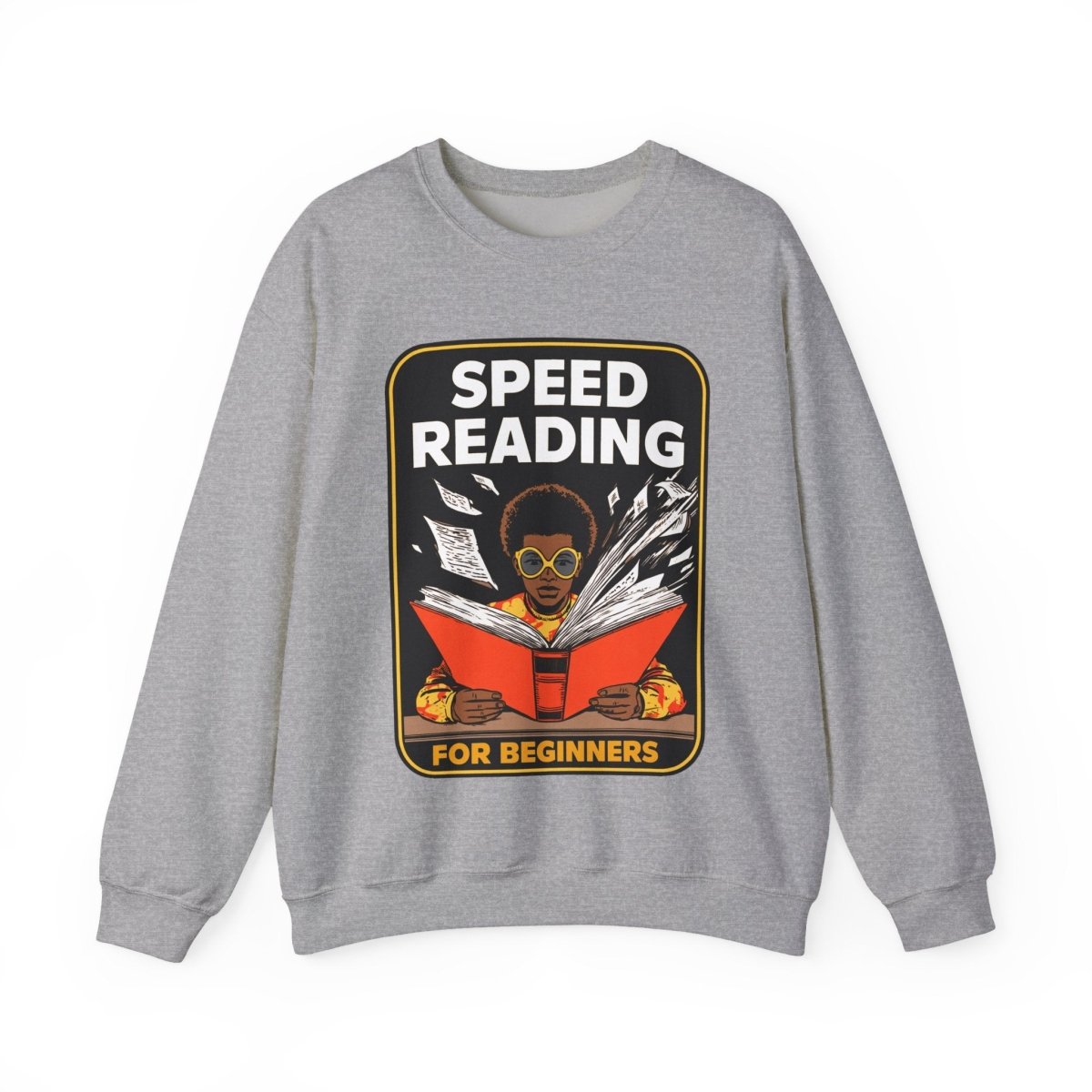 Speed Reading Sweatshirt - Afrocentric Art by The Trini Gee