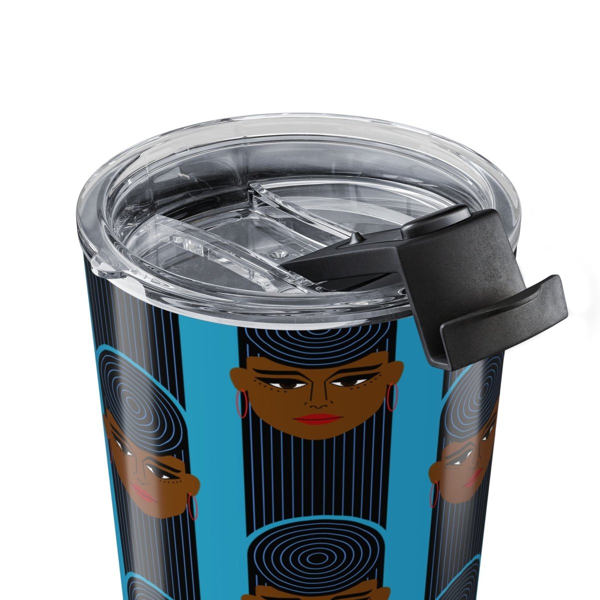 Spiral Afro Ponytail Tumbler - Afrocentric Art by The Trini Gee
