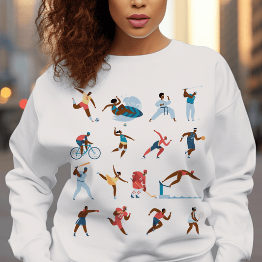 Sports People Sweatshirt - Afrocentric Art by The Trini Gee