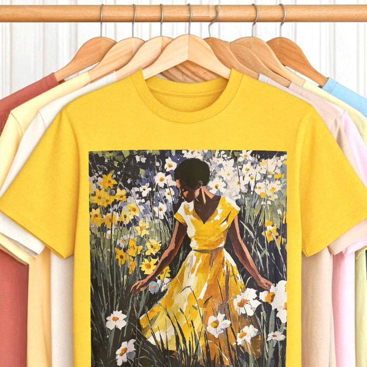 Spring Flowers Woman Shirt - Afrocentric Art by The Trini Gee