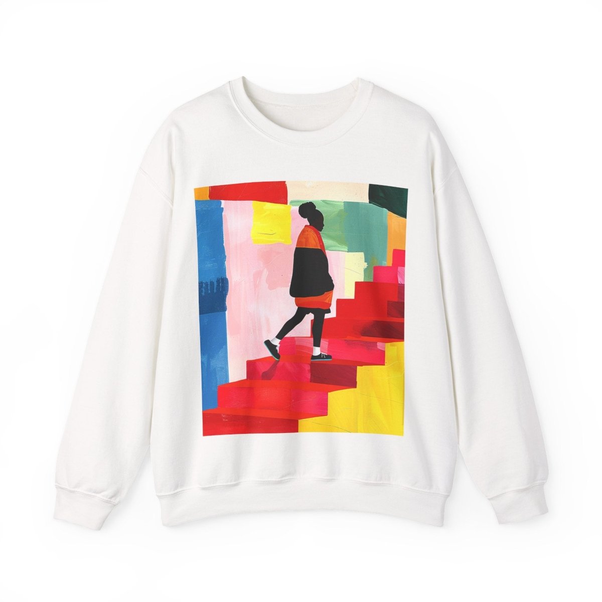 Stairs to the Top Sweatshirt - Afrocentric Art by The Trini Gee