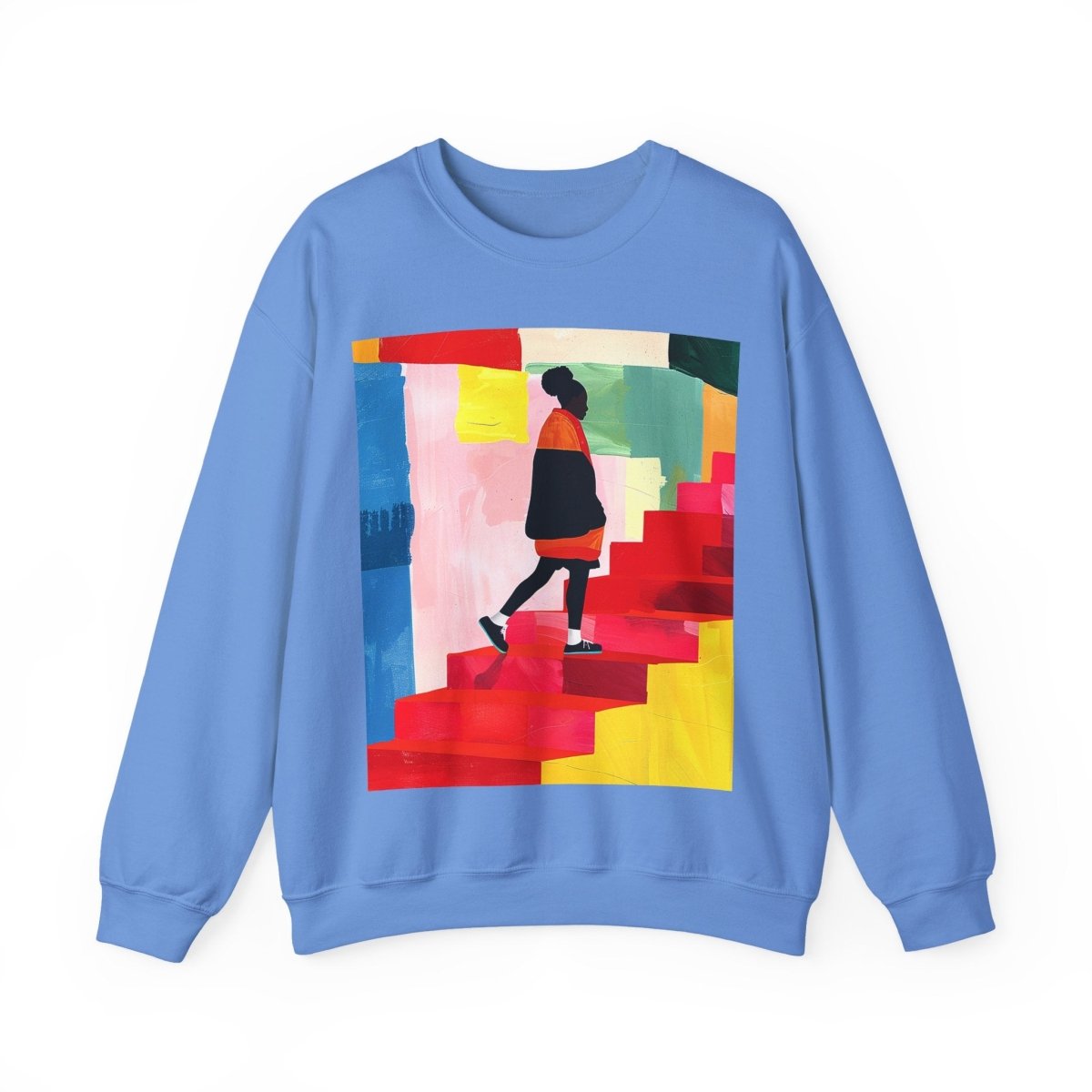 Stairs to the Top Sweatshirt - Afrocentric Art by The Trini Gee