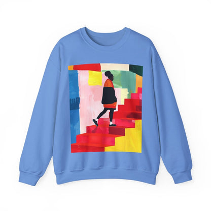Stairs to the Top Sweatshirt - Afrocentric Art by The Trini Gee