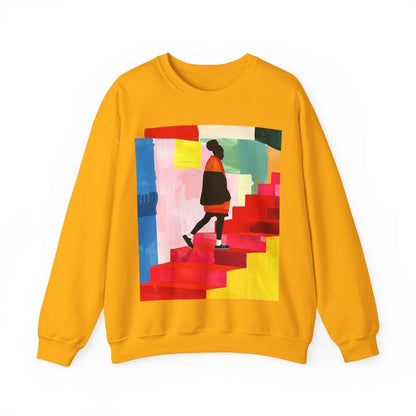Stairs to the Top Sweatshirt - Afrocentric Art by The Trini Gee
