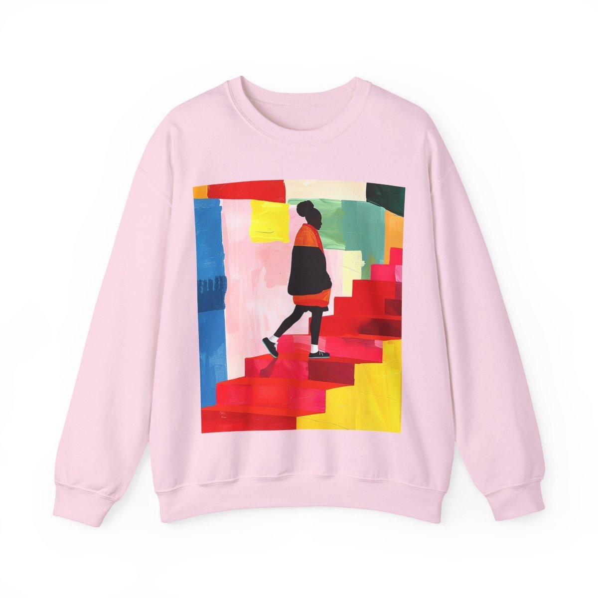 Stairs to the Top Sweatshirt - Afrocentric Art by The Trini Gee