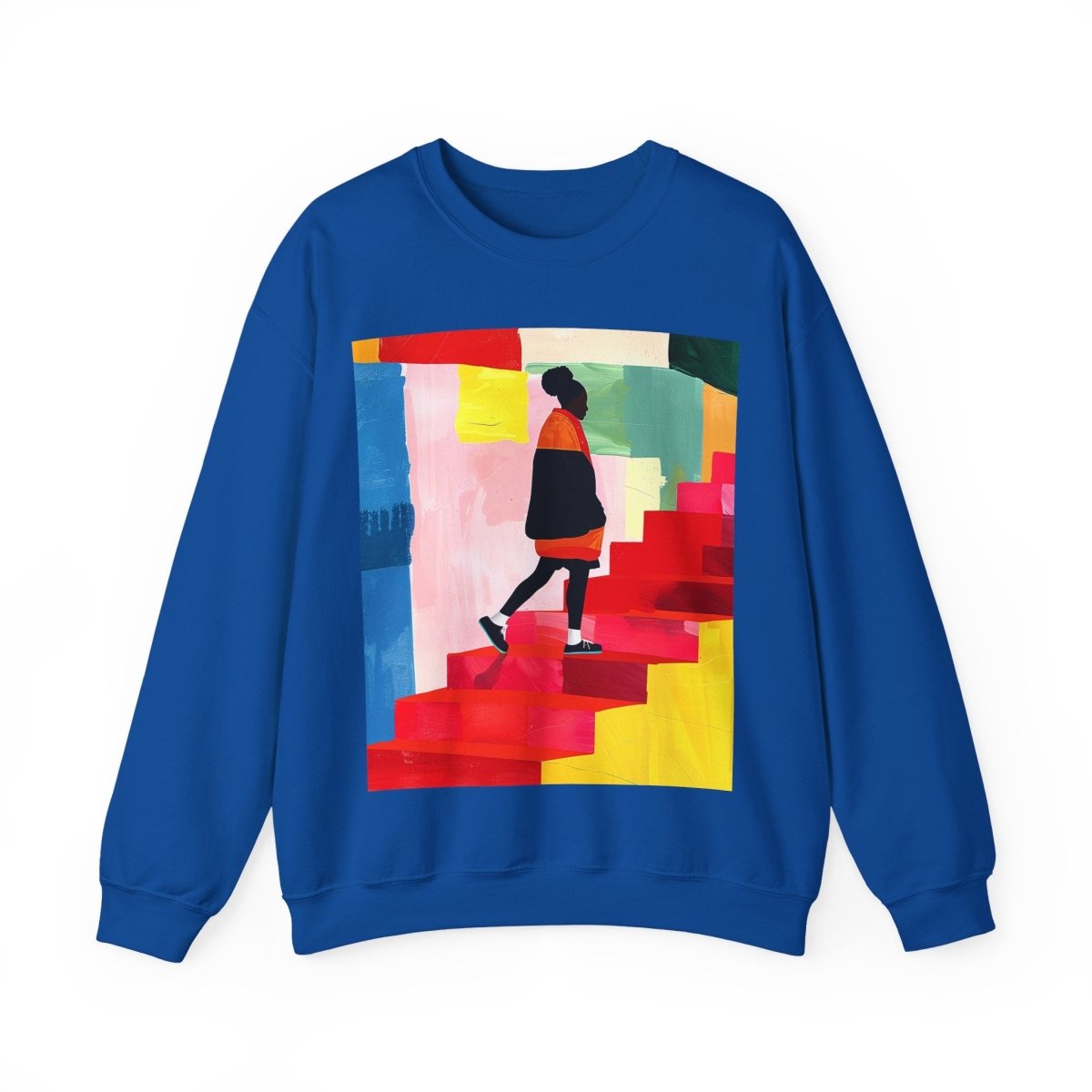 Stairs to the Top Sweatshirt - Afrocentric Art by The Trini Gee
