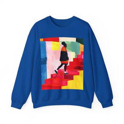 Stairs to the Top Sweatshirt - Afrocentric Art by The Trini Gee