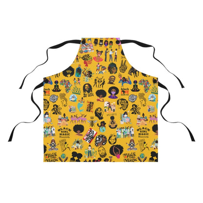 Sticker Bomb Apron - Afrocentric Art by The Trini Gee