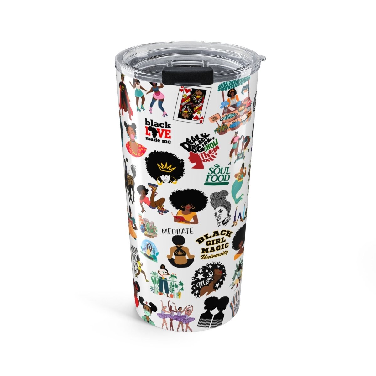 Sticker Bomb Tumbler - Afrocentric Art by The Trini Gee