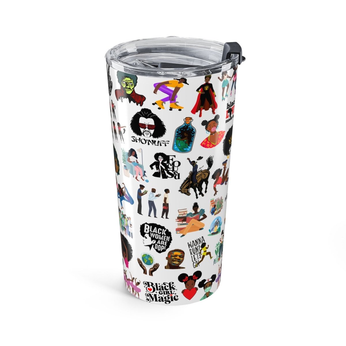 Sticker Bomb Tumbler - Afrocentric Art by The Trini Gee