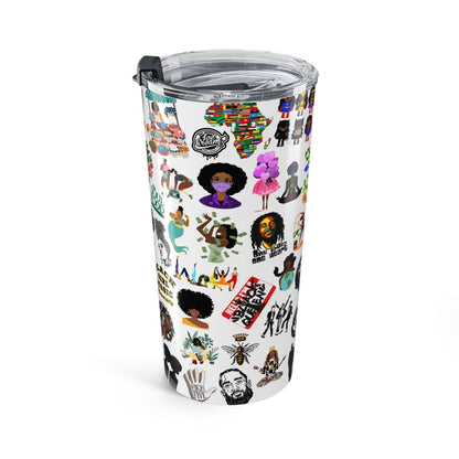 Sticker Bomb Tumbler - Afrocentric Art by The Trini Gee