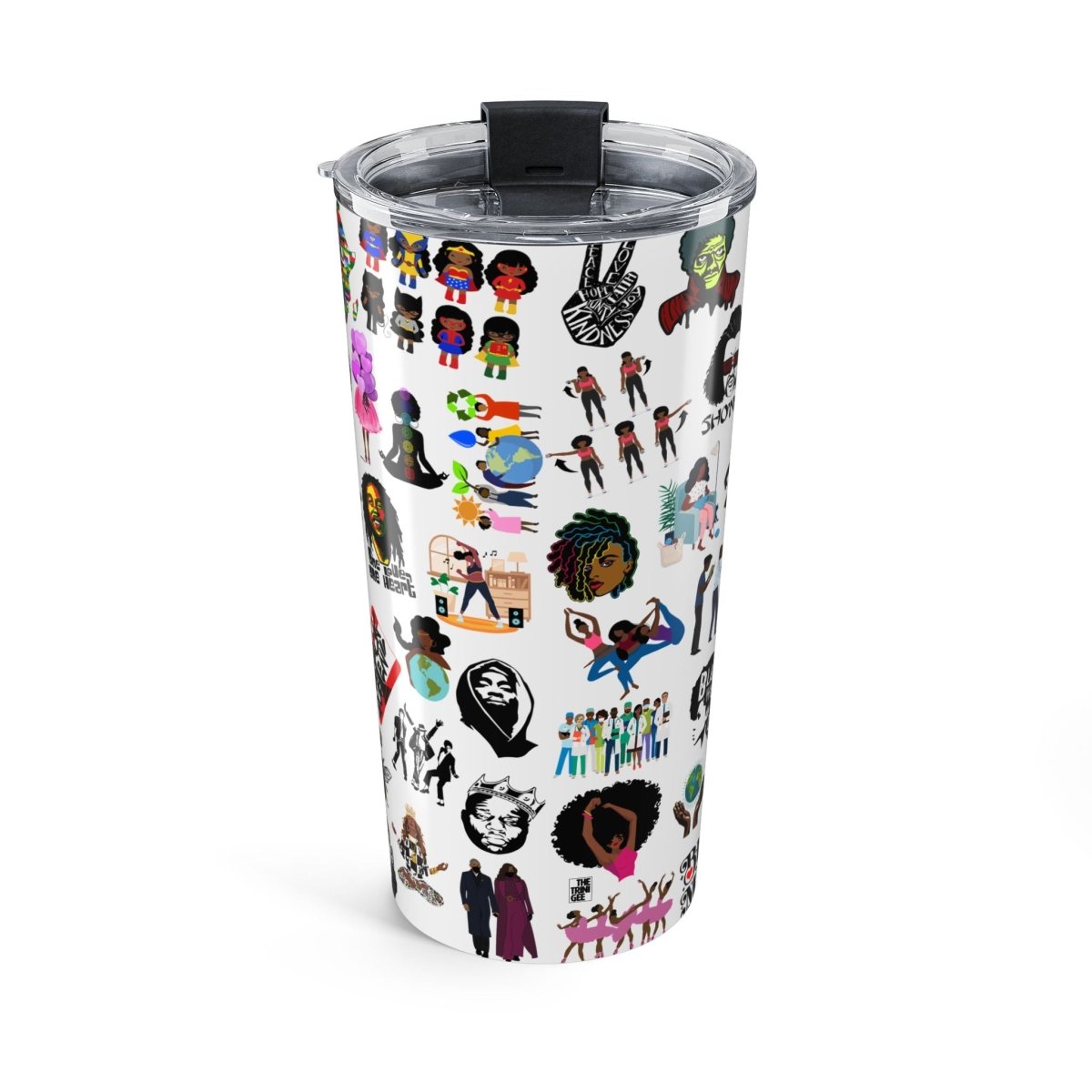 Sticker Bomb Tumbler - Afrocentric Art by The Trini Gee