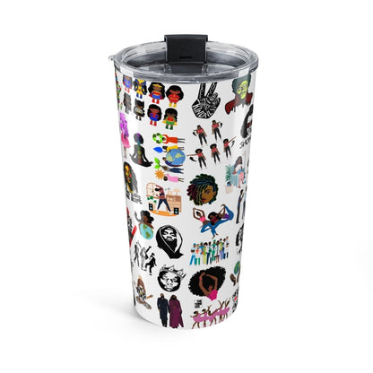 Sticker Bomb Tumbler - Afrocentric Art by The Trini Gee