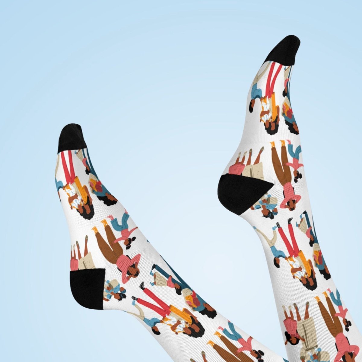 Stressed Moms Socks - Afrocentric Art by The Trini Gee