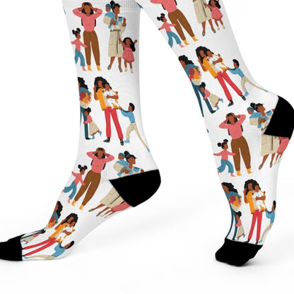 Stressed Moms Socks - Afrocentric Art by The Trini Gee