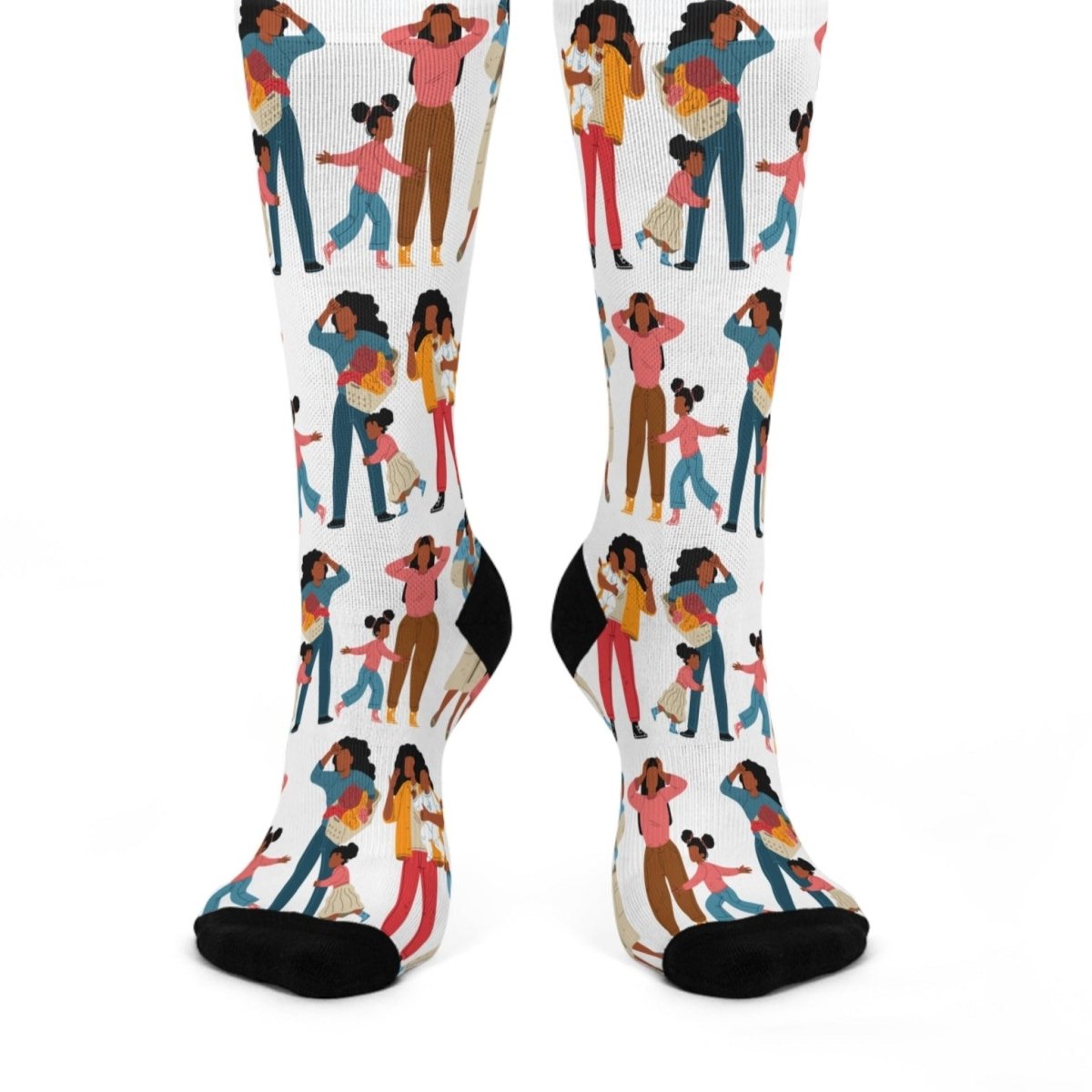 Stressed Moms Socks - Afrocentric Art by The Trini Gee