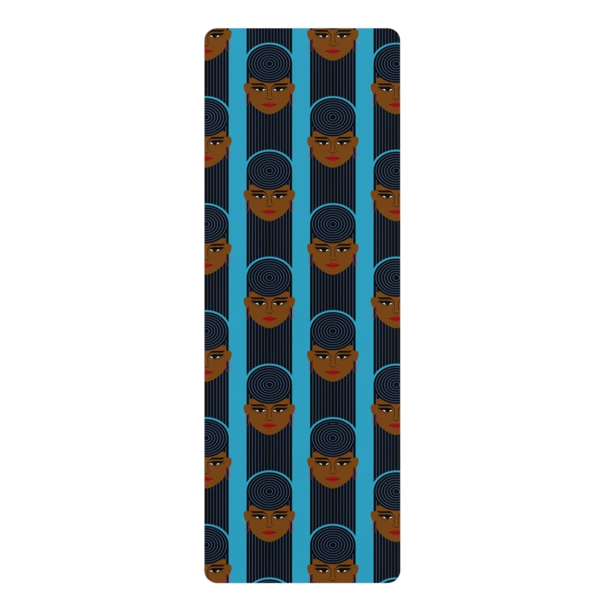 Striped Yoga Mat - Afrocentric Art by The Trini Gee