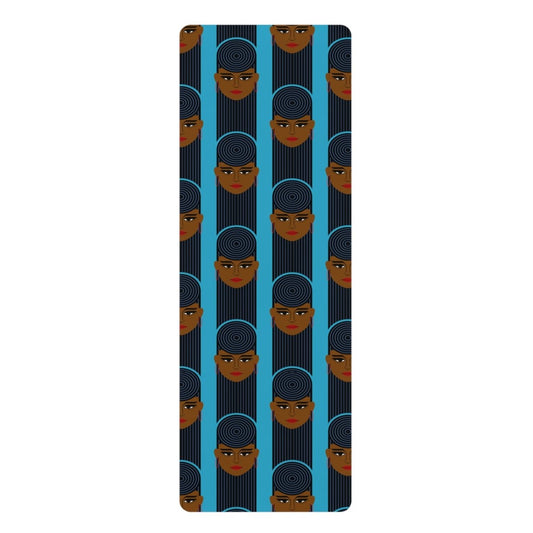 Striped Yoga Mat - Afrocentric Art by The Trini Gee