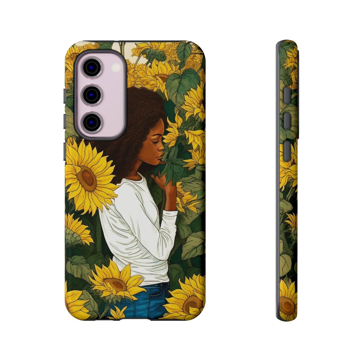 Sunflowers Phone Case - Afrocentric Art by The Trini Gee