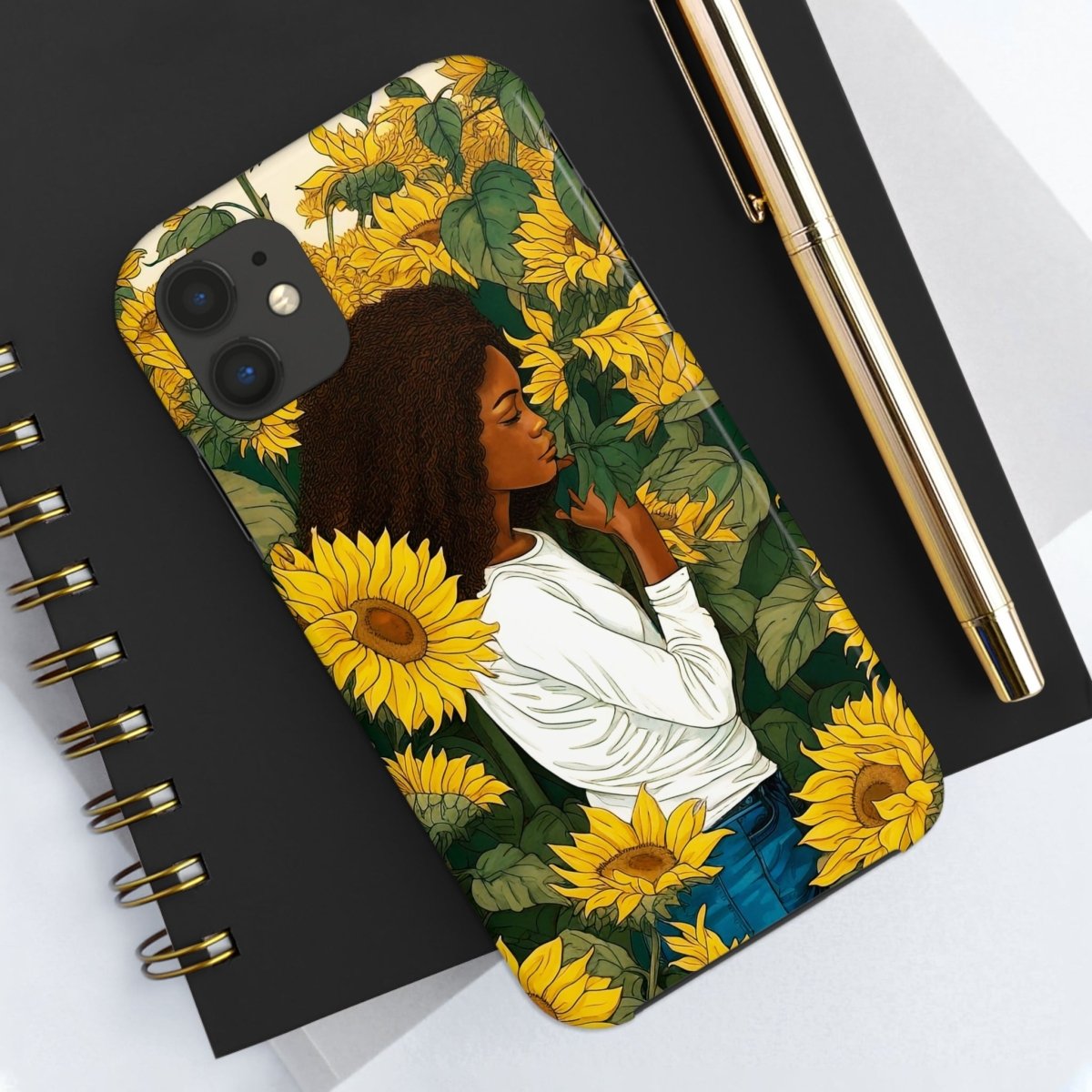 Sunflowers Phone Case - Afrocentric Art by The Trini Gee