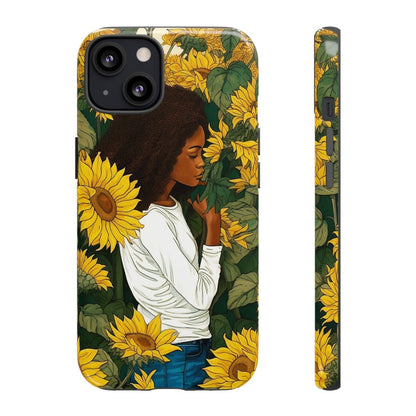 Sunflowers Phone Case - Afrocentric Art by The Trini Gee