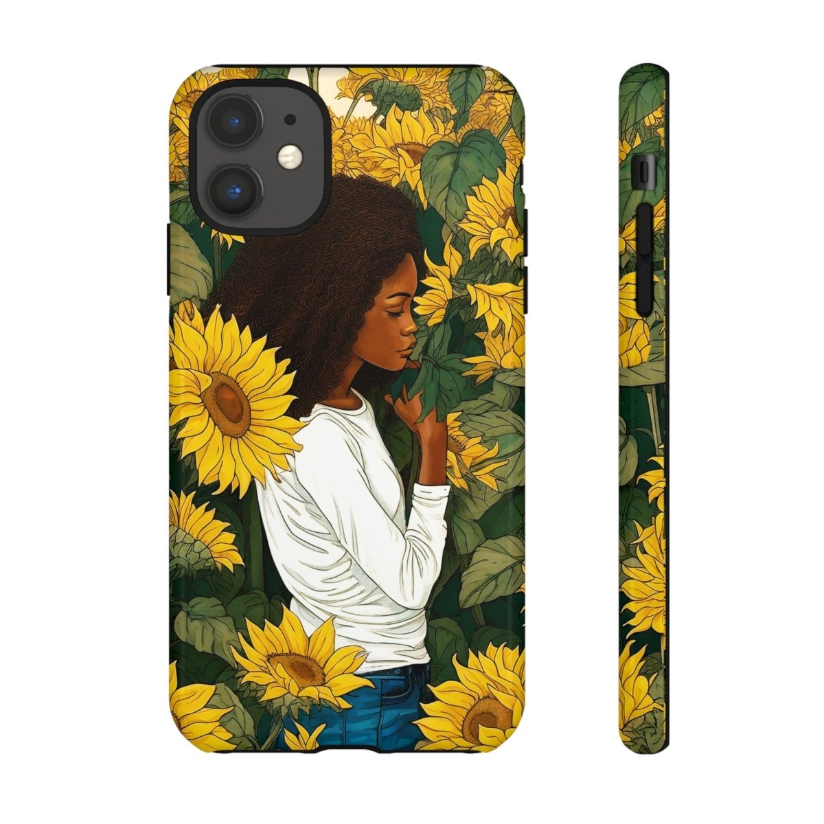 Sunflowers Phone Case - Afrocentric Art by The Trini Gee