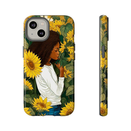 Sunflowers Phone Case - Afrocentric Art by The Trini Gee