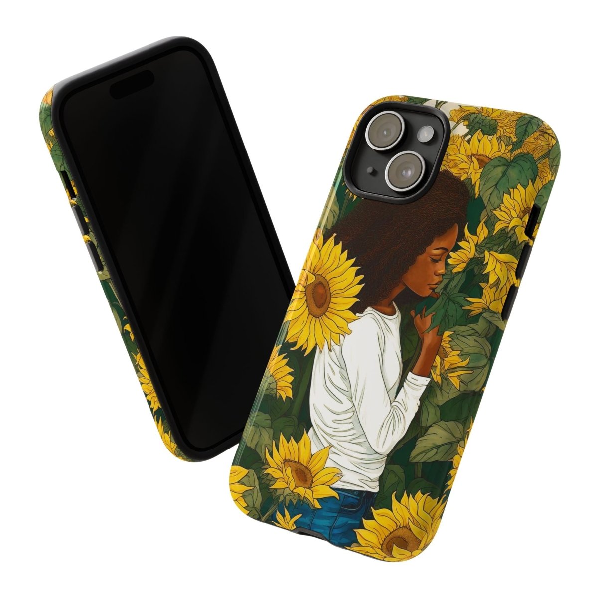Sunflowers Phone Case - Afrocentric Art by The Trini Gee