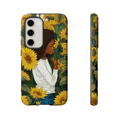 Sunflowers Phone Case - Afrocentric Art by The Trini Gee