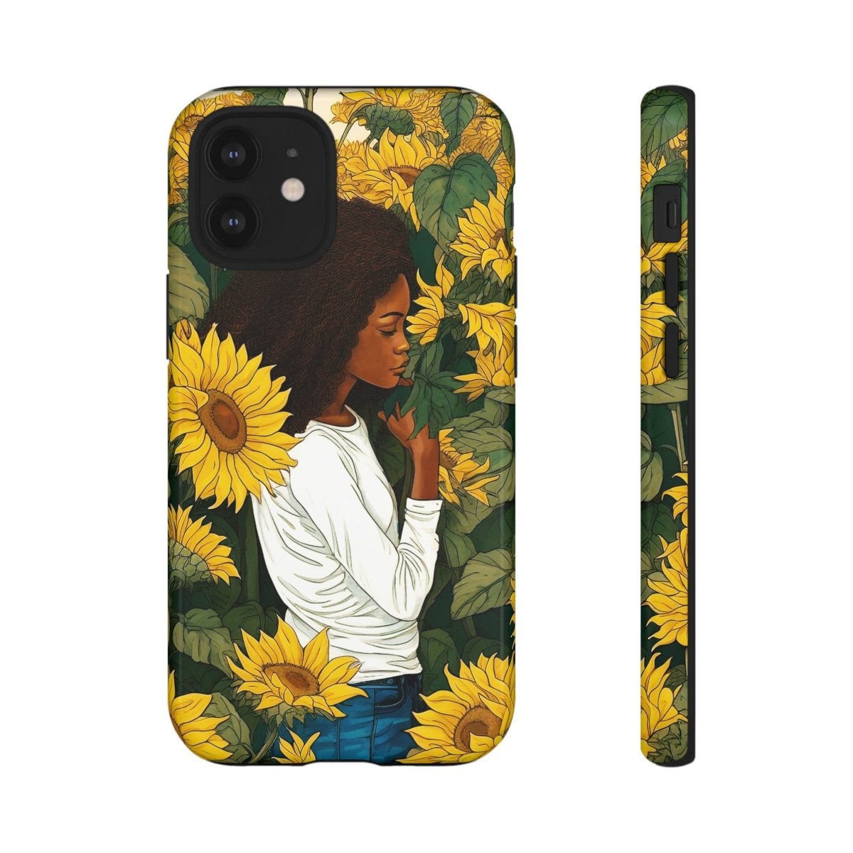 Sunflowers Phone Case - Afrocentric Art by The Trini Gee