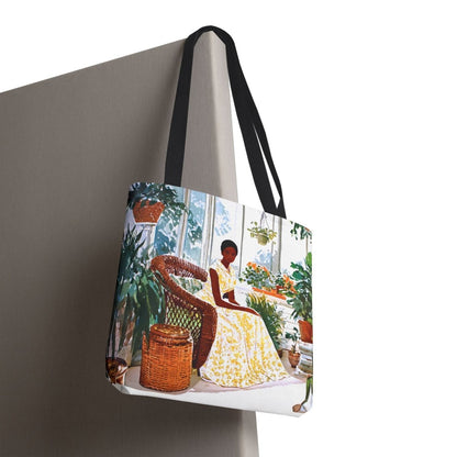 Sunroom Woman Tote Bag - Afrocentric Art by The Trini Gee