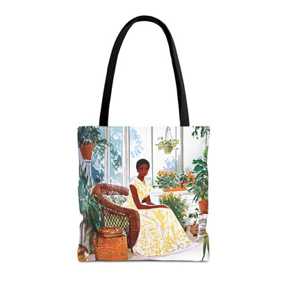 Sunroom Woman Tote Bag - Afrocentric Art by The Trini Gee