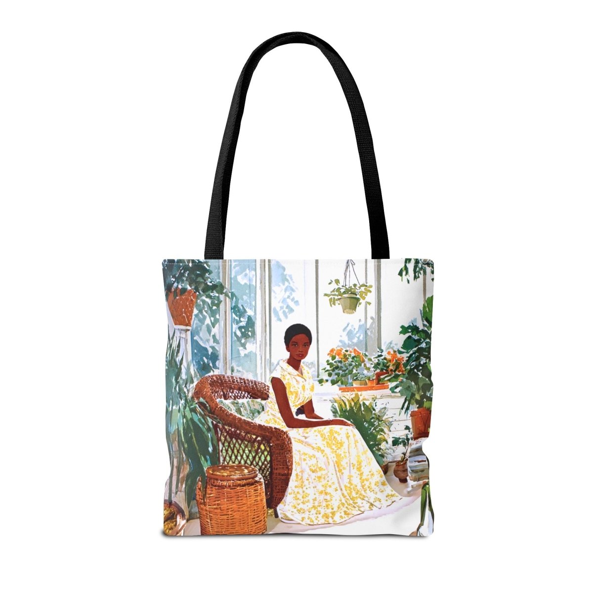 Sunroom Woman Tote Bag - Afrocentric Art by The Trini Gee