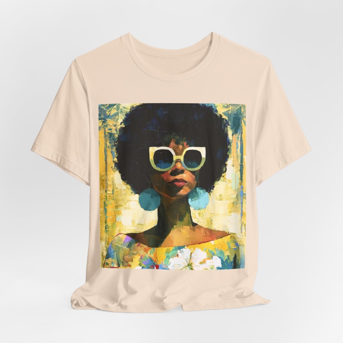 Sunshine Day Lady T-Shirt - Afrocentric Art by The Trini Gee