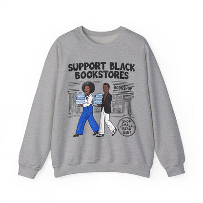 Support Black Bookstores Sweatshirt - Afrocentric Art by The Trini Gee